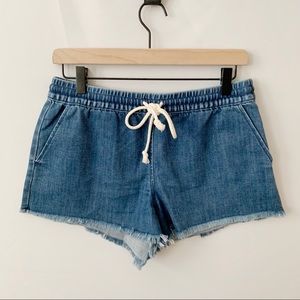Aerie Chambray Tie Waist Shorts